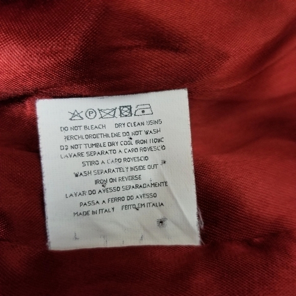 Moschino Jeans cream red floral paisley 3 button front blazer women's size 10 - Picture 9 of 9